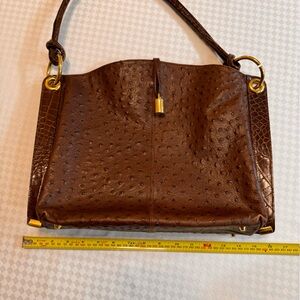 Bloomingdale’s ostrich leather bag